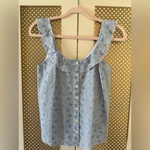 Size 38 Manon top. Can be worn either side. One side has buttons down the front.